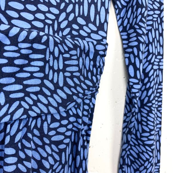 Boden Womens Abigail Jersey Dress Blue Print Long Sleeve Pockets Size 2 Petite - Picture 8 of 11